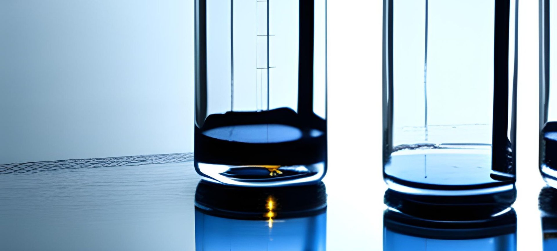 Gläser mit einer Flüssigkeit im Labor