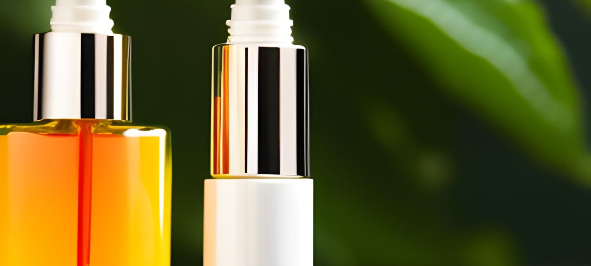 Zwei Glasfläschchen mit Pipetten