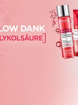 Revitalift Produkte mit Glykolsäure und drei Frauen