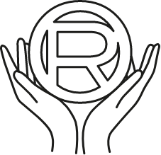 Icon: zwei Hände halten das rundes R-Logo von L’Oréal Paris