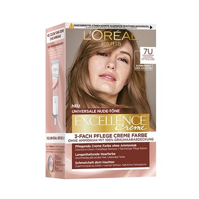Excellence Creme Universal Nudes 7U Mittelblond - Produktabbildung