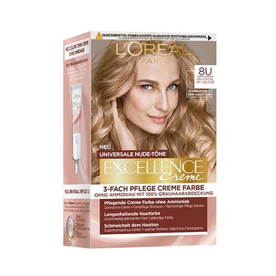 Excellence Creme Universal Nudes 8U Hellblond - Produktabbildung