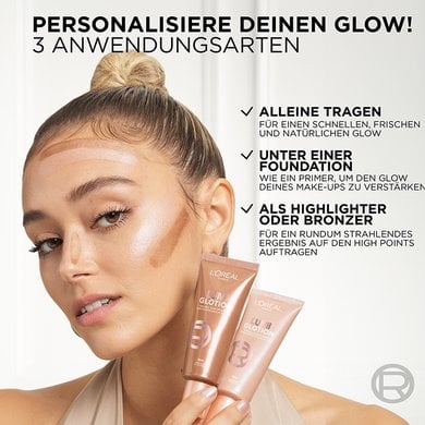 Drei Anwendungsarten des Lumi Glotions Highlighters