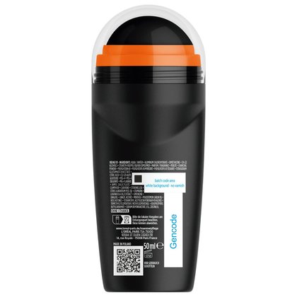 Rückseite der Carbon Protect Deoroller-Verpackung mit den Inhaltsstoffen.