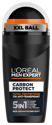 L'Oréal Men Expert Carbon Protect Deoroller in der Frontansicht.