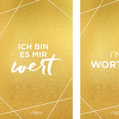Affirmationskarten der Worth It Kampagne