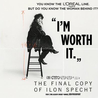 Filmplakat "I'M WORTH IT' über Ilon Specht
