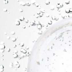 Mikroskopisch vergrößerte Tropfen Adenosin
