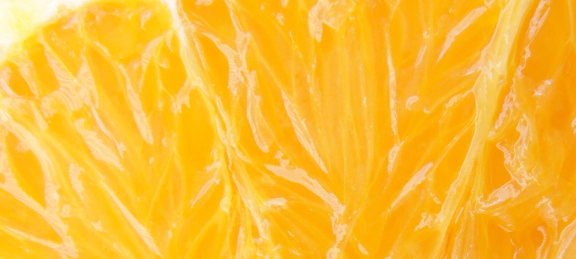 Nahaufnahme des Inneren einer Orange