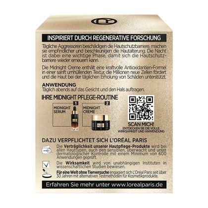 Age Perfect Zell-Renaissance Midnight Creme - Verpackung Detail Rückseite