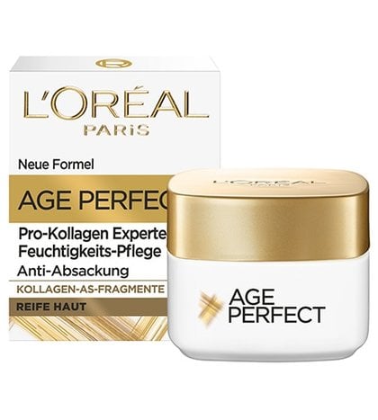 Verpackung und Tiegel der Age Perfect Pro Kollagen Experte Augencreme