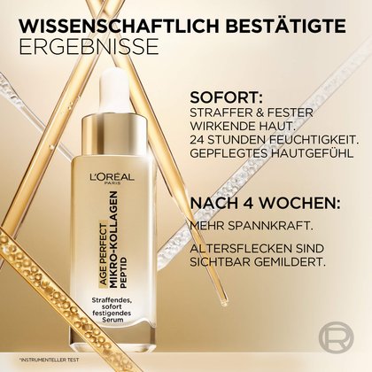 Serum mit Kollagen: Sofort straffere Haut, 24h Feuchtigkeit. Für ein gepflegtes, gefestigtes Hautgefühl.