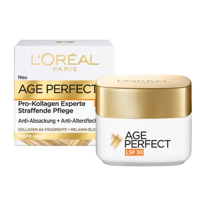 Age Perfect Kollagen Experte Tagespflege LSF 30 - Verpackung und Produkt