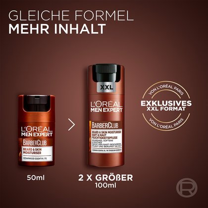 Barber Club Bart & Haut XXL Feuchtigkeitspflege & Moisturiser - Produktabbildungen