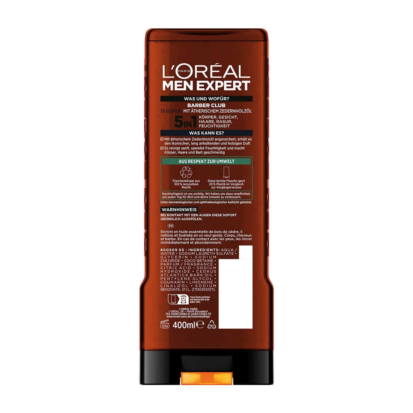 Barber Club Duschgel XXL - Produkt Rückansicht