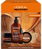 L'Oréal Men Expert Barber Club Sets. Davor sind die enthaltenen Produkte angeordnet: 3-in-1 Bartshampoo, Bartöl, Bartbalsam, Styling Cream sowie ein gratis Holz-Bartkamm. Unten steht der Slogan: „FÜHLE DICH GUT & STRAHLE ES AUS.“