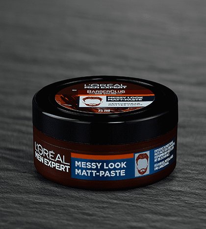Barberclub Messy Look Matt Paste Schieferplatte Oben
