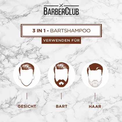 Barber Club Bart & Gesichtshampoo Verwendungszwecke