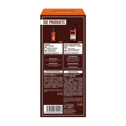 Barber Club Bartpflege Set mit Bartöl - Verpackung Rückansicht