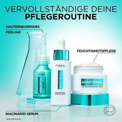 Eine Anreihung der Bright Reveal Produkten
