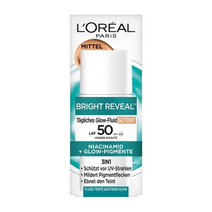 Bright Reveal Tägliches Glow-Fluid Getönt Mittel - Verpackung Vorderansicht