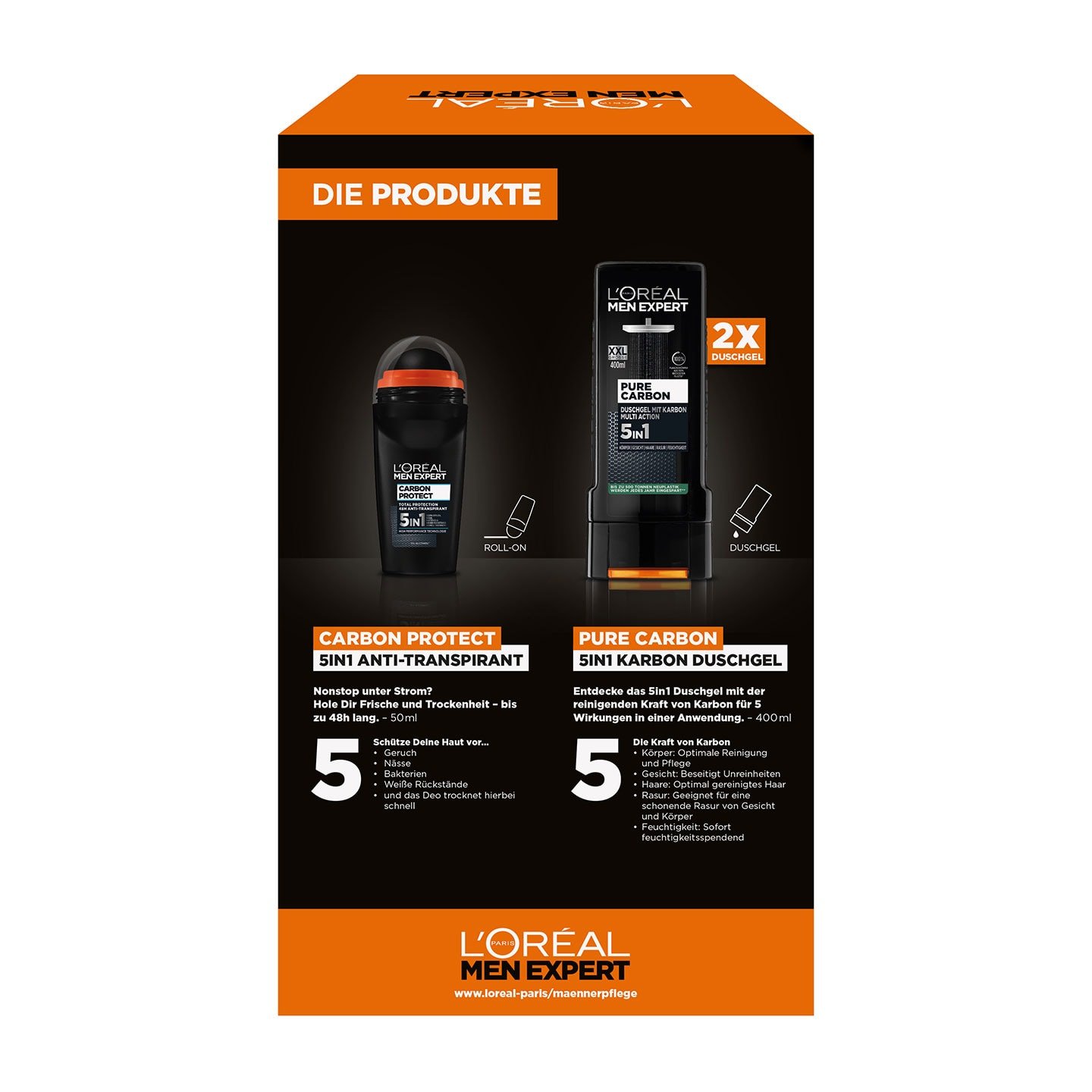 Carbon Protect & Clean Box, 3-tlg - Verpackung Vorderseite