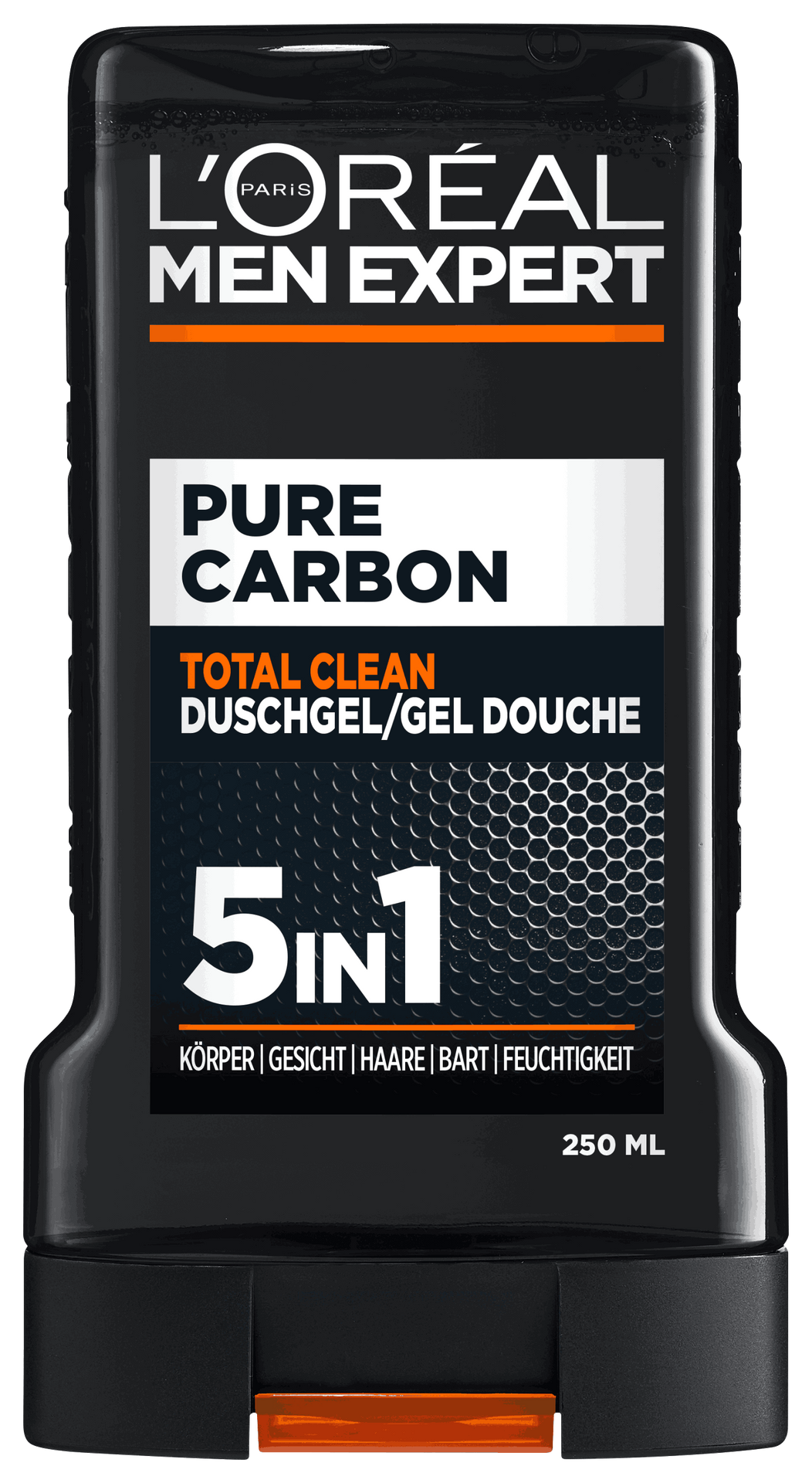 Packshot Men Expert Pure Carbon Total Clean Duschgel 250m von hinten