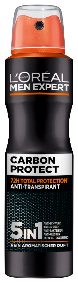 L'Oréal Men Expert Carbon Protect 72H Deospray in der 150ml Dose.
