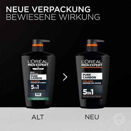 Vergleich des alten und neuen Flaschendesigns der 1L Pure Carbon Flasche.