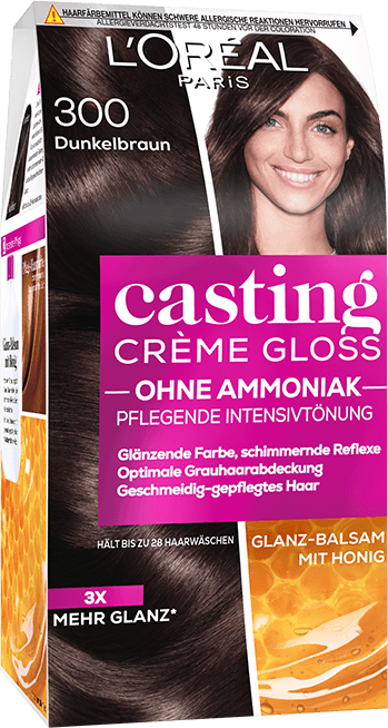 Verpackung des Casting Creme Gloss 300 Dunkelbraun