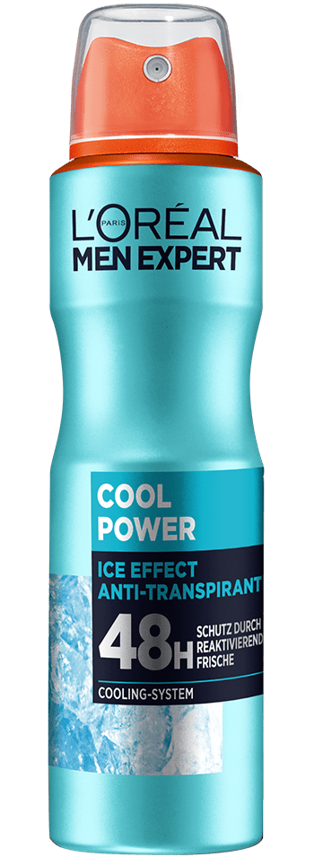 Verpackung des MEN EXPERT Cool Power 48h Anti-Transpirant Extra Cooling Kick Sprays