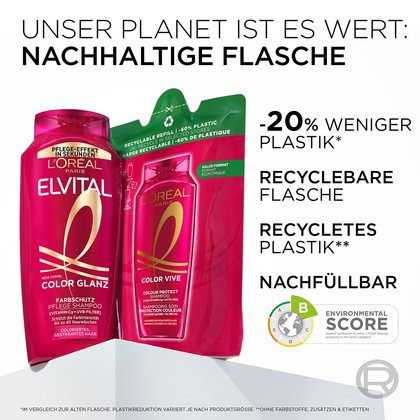 Produkt & Überschrift: Unser Planet ist es wert - nachhaltige Flasche sowie 4 Erläuterungen dazu