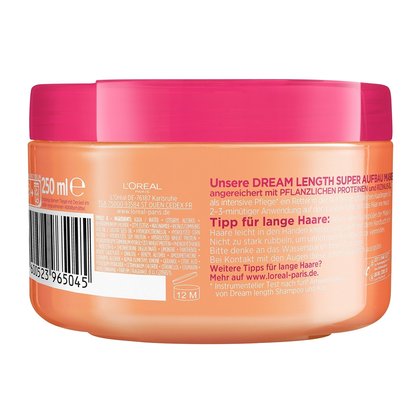 Dream Length Pflege Fur Lange Haare Dream Length Maske 250ml - Produkt Rückansicht