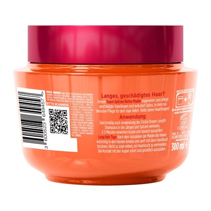 Elvital Dream Length Super Spitzen Retter Maske Rückseite
