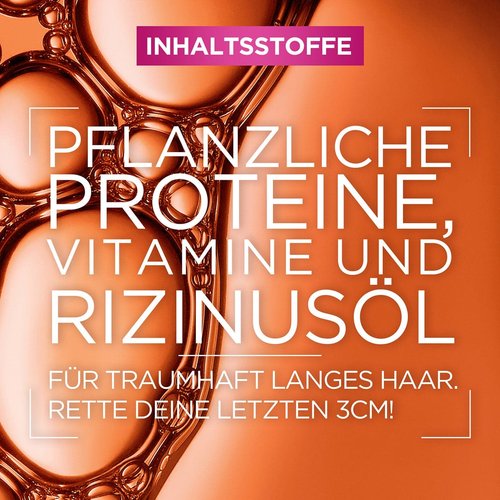 Inhaltsstoffe des Elvital Dream Length Shampoo XXL: Pflanzliche Proteine, Vitamine und Rizinusöl