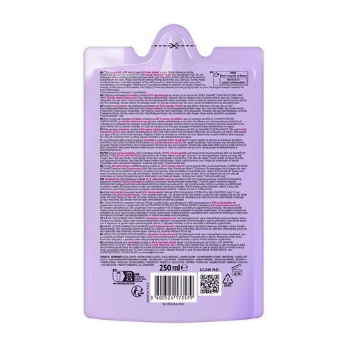 Hydra Hyaluronic 72H Feuchtigkeits-Auffüllendes Shampoo Nachfüllpack - Produkt Rückansicht