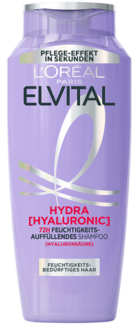 Abbildung des Elvital Hydra Hyaluronic Feuchtigkeit-Auffüllenden Shampoos