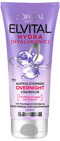 Elvital Hydra Hyaluronic Aufpolsternde Overnight Cremekur Verpackung vorne