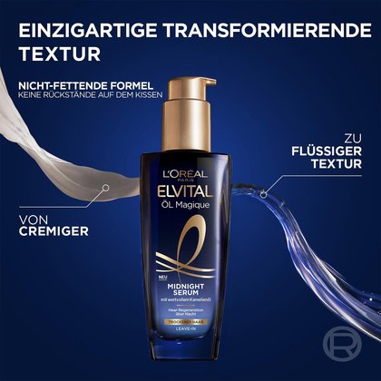 Öl Magique Midnight Serum - Produktabbildung plus Eigenschaften des Serums