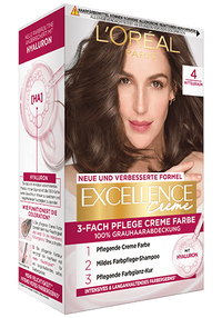 Braune Haare Mittelbraun 4 Excellence Creme Produktabbildung vorne