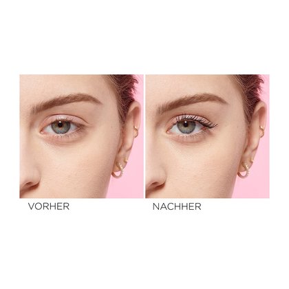 False Lash Telescopic Mascara Extra Black Vorher/Nachher-Vergleich