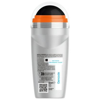 Rückseite des Fresh Extreme Deorollers mit Produktinfos und Barcode.