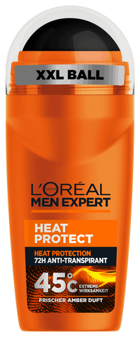 L'Oréal Men Expert Heat Protect Deoroller in der 50ml Flasche.