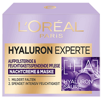 Hyaluron Experte Aufpolsternde & Feuchtigkeitsspendende Nachtcreme & Maske Verpackung