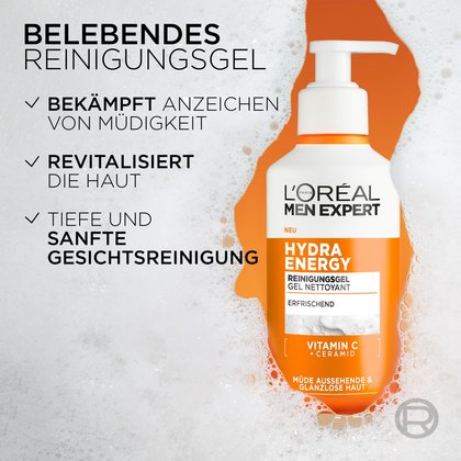 Belebendes Reinigungsgel: Tiefe, sanfte Gesichtsreinigung. Bekämpft Müdigkeit, revitalisiert die Haut mit Schaum.