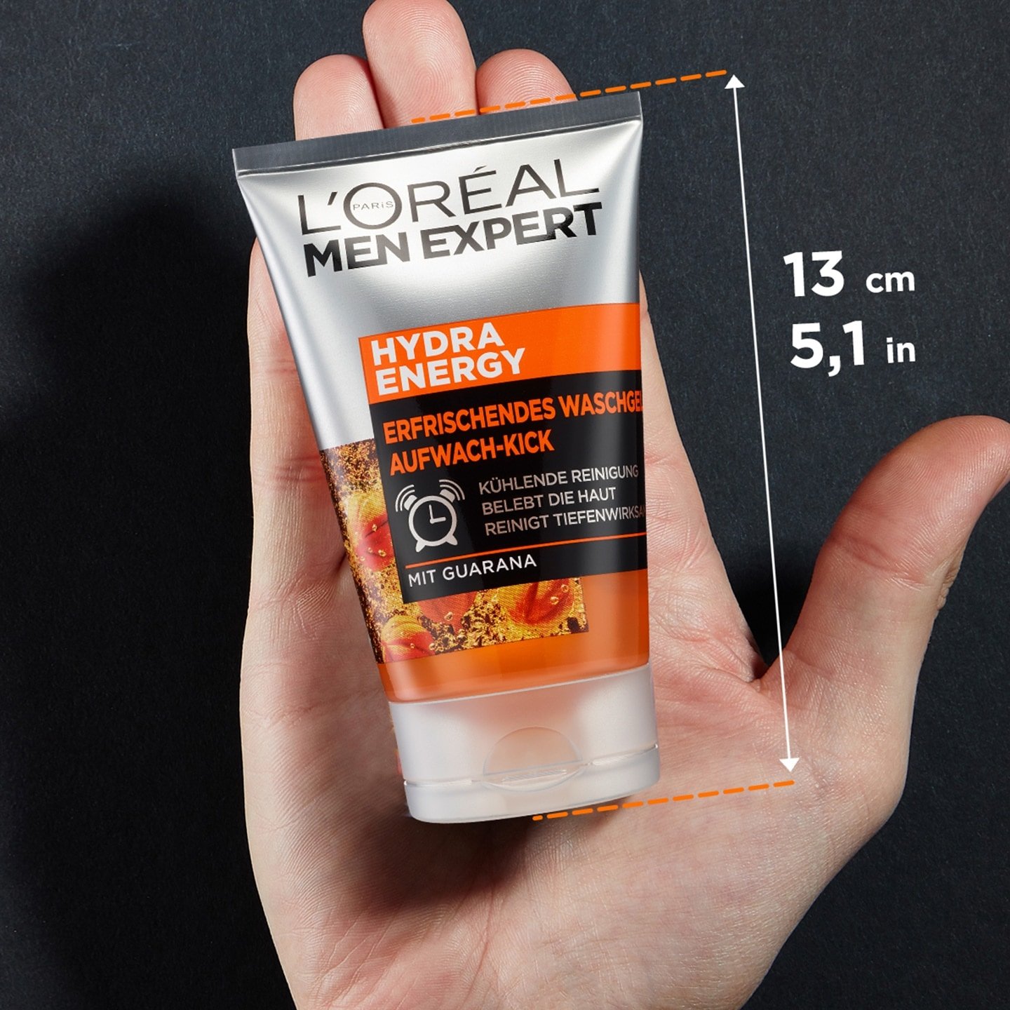 Hydra Energy Aufwach-Kick Waschgel Abmessungen