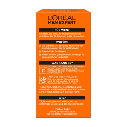 Hydra Energy 24H Kuehlendes Feuchtigkeitsgel Anti Glanz Verpackung hinten