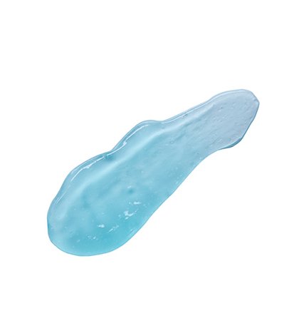 Blauer Klecks des Kuehlenden Feuchtigkeitsgels Anti Glanz