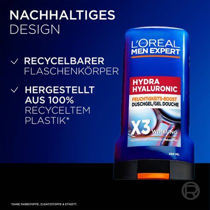 Das Men Expert Wake Up Effect Duschgel wurde nachhaltig designt