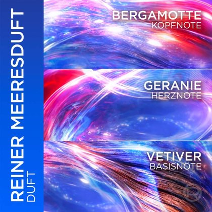 Darstellung des erfrischenden Meeresduftes des Hydra Hyaluronic Feuchtigkeits-Boost Duschgels